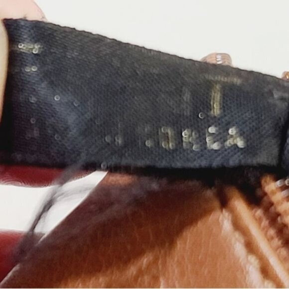 Vintage 90s ESPRIT Brown Barrel Leather Crossbody Purse - Picture 8 of 12